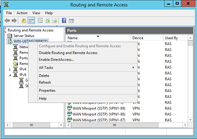 Routing and Remote Access