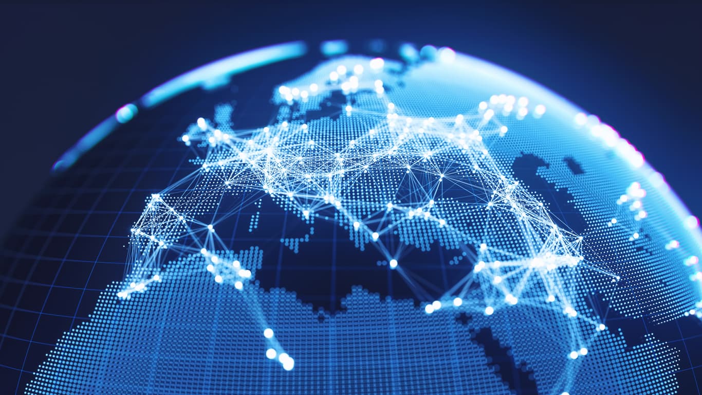 Global connections shown through a content delivery network